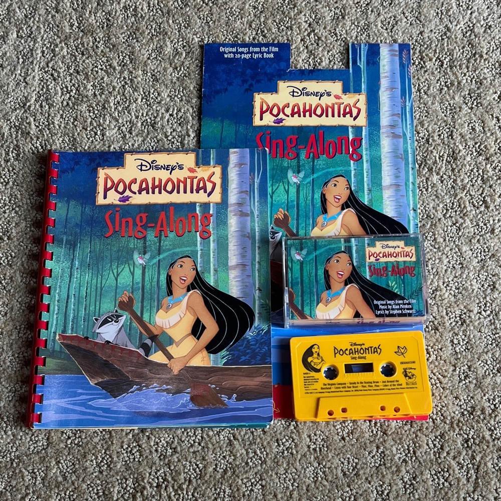 Disney Pocahontas Sing-Along Set with Yellow Cassette